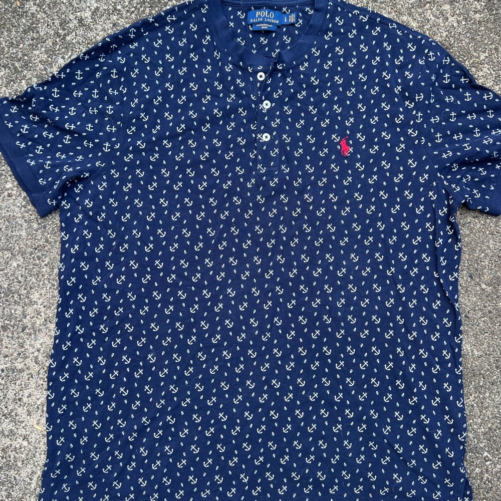 Polo 3 button down mesh tshirt